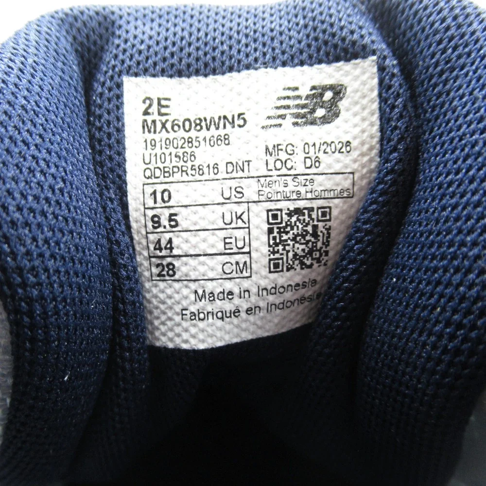New Balance 608 Mens White Navy Cross Training Shoes MX608WN5 Size 10 2E Wide